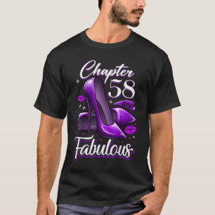 58 år gammalt kapitel 58 och Fabulous 58:e födelse T Shirt
