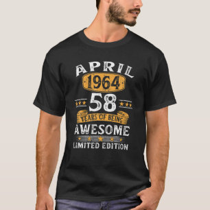 58-åriga gåvor april 1964 Begränsad utgåva 58:e T Shirt