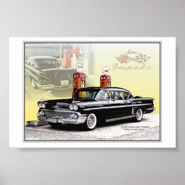 58 Chevy Impala Poster (Framsidan)