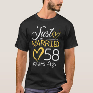 58:e Bröllop-årsdagen för Ny gifta för 58 år sedan T Shirt