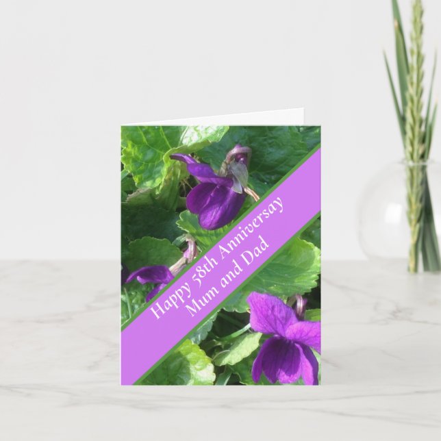 58:e Bröllop-årsdagen Kort (Framsida)