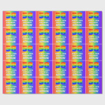 58:e födelsedag: färgfull, Roligt Rainbow Mönster