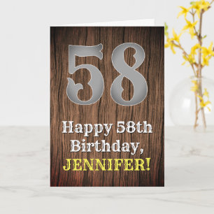 58:e födelsedag: Land Western Inspired Titta, Namn Kort