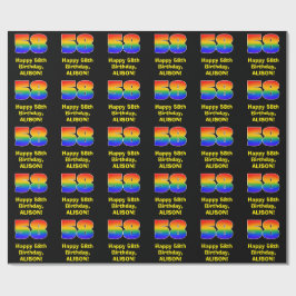 58:e födelsedag: Roligt, färgstark regnbåge inspir Presentpapper