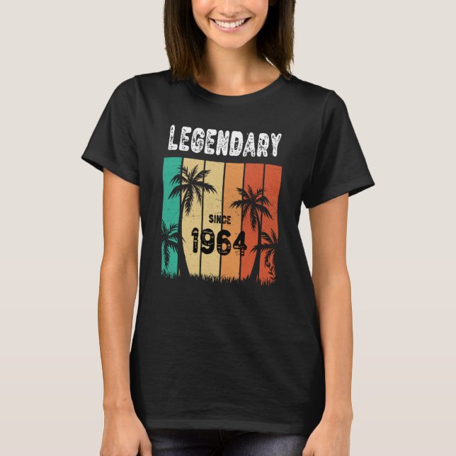 58:e födelsedagen 1964 för kvinnor och män t shirt (Framsida)