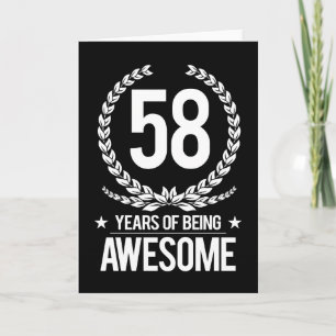 58:e födelsedagen (58 år efter Fantastisk) Kort