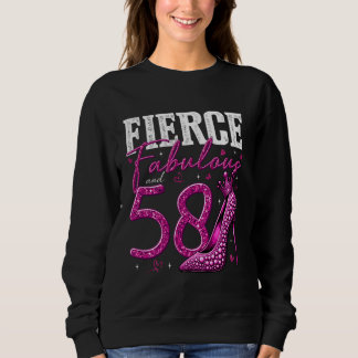58:e födelsedagen: Fierce Fabulous och 58 år gamma T Shirt