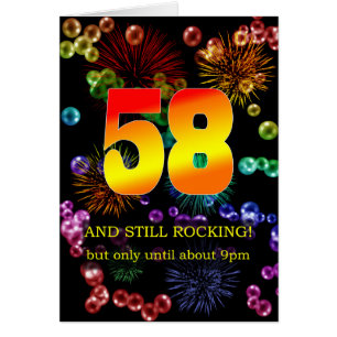 58:e födelsedagen fortfarande i raketläge hälsningskort