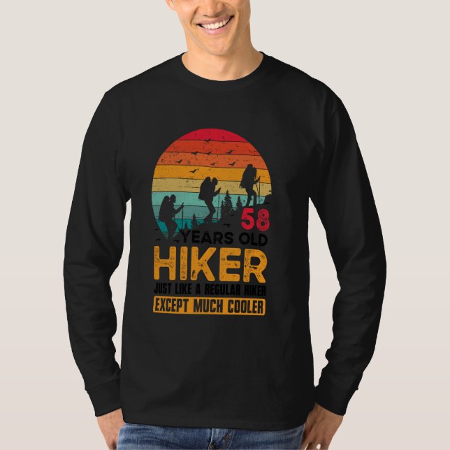 58:e födelsedagen Hiker Mountain 58 år gammal hiki T Shirt (Framsida)