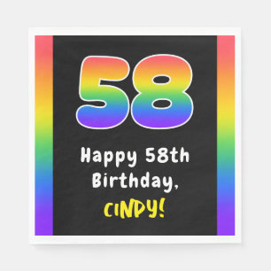 58:e födelsedagen: Rainbow Spectrum nr 58, Anpassa Pappersservett