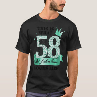 58 & Fabulous I Turquise White Party Group Photo T Shirt