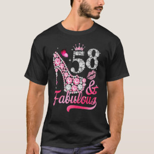 58 och möbelösa höginkomstkvinnor 58:e födelsedage t shirt