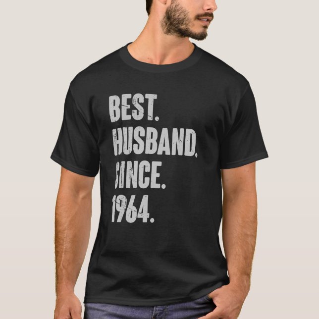 58 Wedding Anniversary For Him   Best Husband Sinc T Shirt (Framsida)