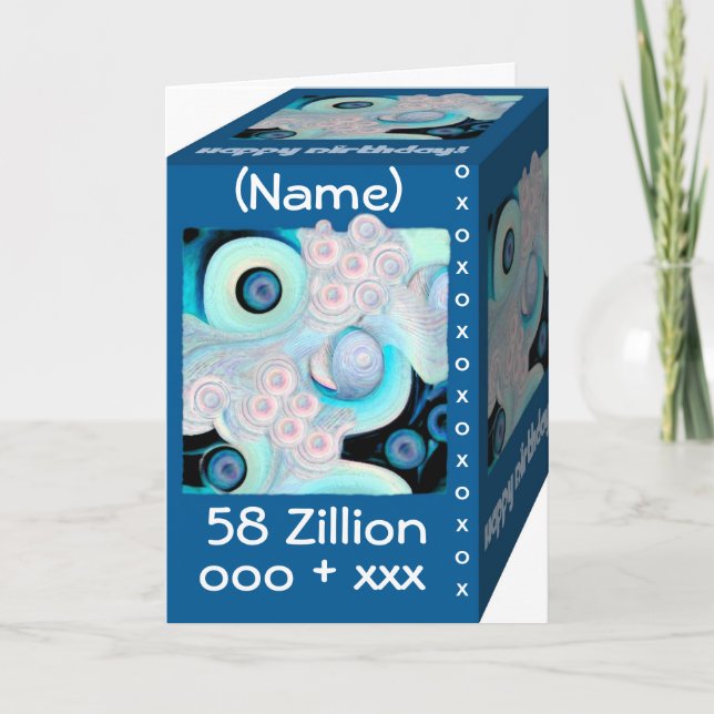 58th födelsedag för lycklig - 58 Zillionkramar & Kort (Framsida)
