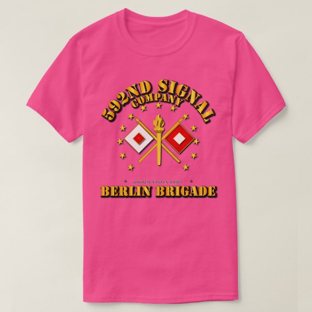 592d Signal Company Berlin Brigade T Shirt (Design framsida)