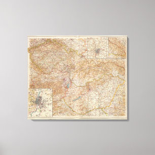 5960 Tjeckoslovakien, Ungern Canvastryck