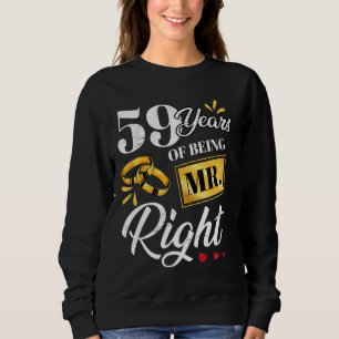 59 år av herr Höger, ett par Bröllop A T Shirt
