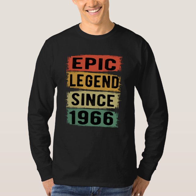 59 år gammal dag 1966 Epic Legend 59:e födelsedage T Shirt (Framsida)