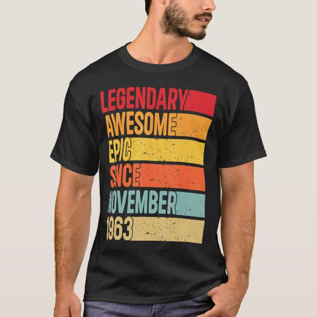 59 år gammal legendär Epic Fantastisk sedan novemb T Shirt (Framsida)