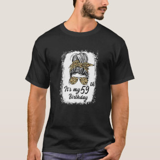 59 år gammal Messy Bun Min 59:e födelsedag T Shirt