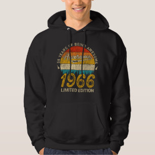 59-åriga 1966 års Retro Fantastisk 59:e födelsedag Hoodie