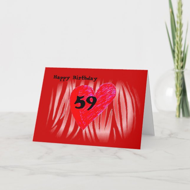 59-årsdag kort (Framsida)