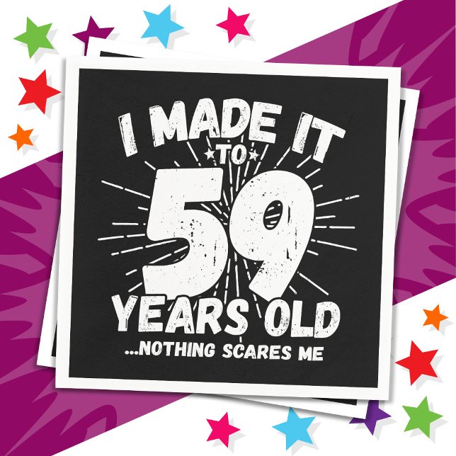 59-årsjubileum, ynkligt 59-årsjubileum pappersservett (Skapare uppladdad)