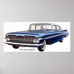 "59 Chevy Impala Poster