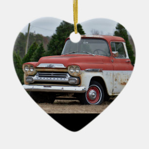 59 Chevy Lastbil Julgransprydnad Keramik