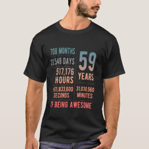 59:e födelsedag Manar Kvinnor i unga 59 år T Shirt