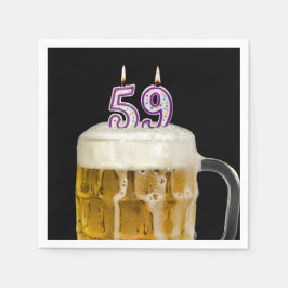 59:e födelsedag svart pappersservett