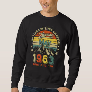 59:e födelsedagen 59 år Fantastisk sedan maj 1963 Lång Ärmad Tröja