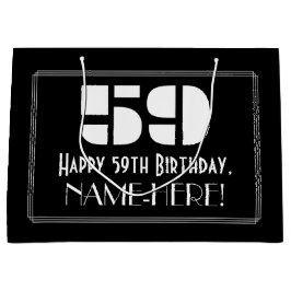 59:e födelsedagen ~ Art Deco Inspired Titta "59" +