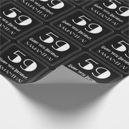 59:e födelsedagen - Art Deco Inspired Titta "59", Presentpapper