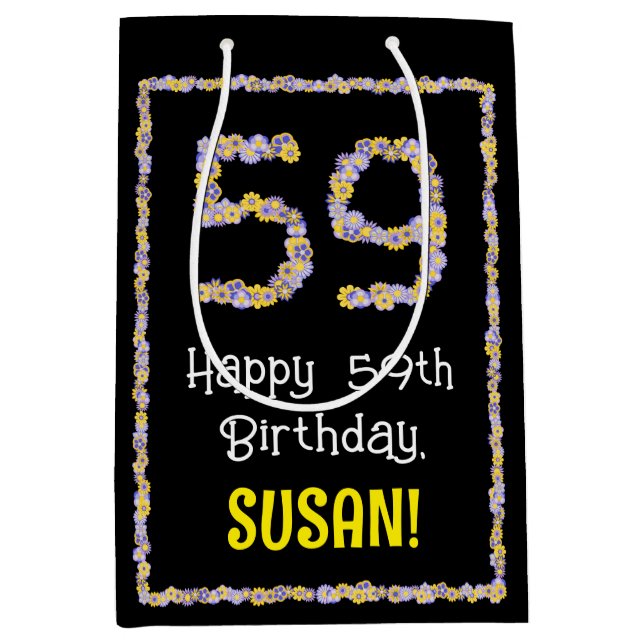 59:e födelsedagen: Blommigt Flowers Number, eget n (Framsidan)
