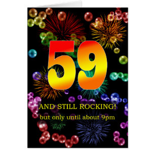 59:e födelsedagen fortfarande i raketläge hälsningskort