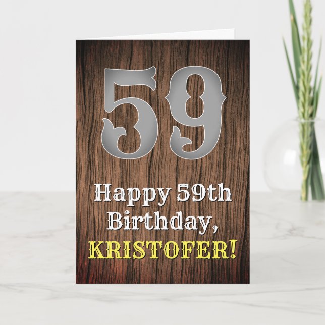 59:e födelsedagen: Land Western Inspired Titta, Na Kort (Framsida)