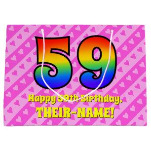 59:e födelsedagen: Rosa Rand & Hearts, regnbåge nr