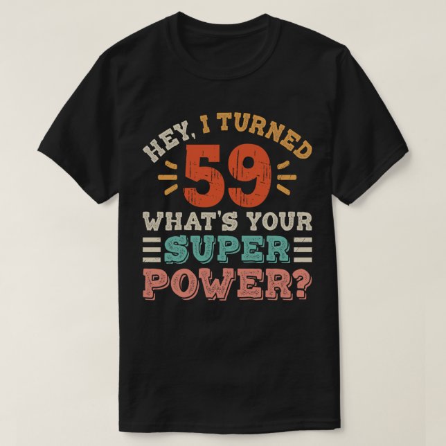 59:e födelsedagen t shirt (Design framsida)