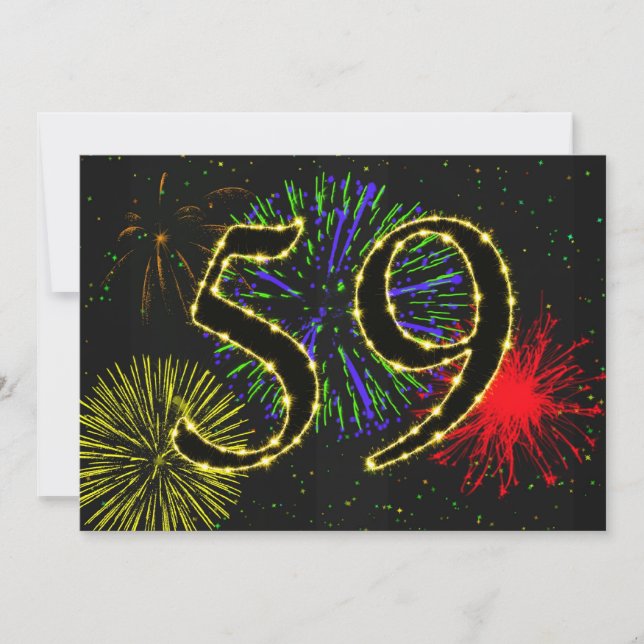 59:e födelsedagsfestens inbjudan (Framsida)