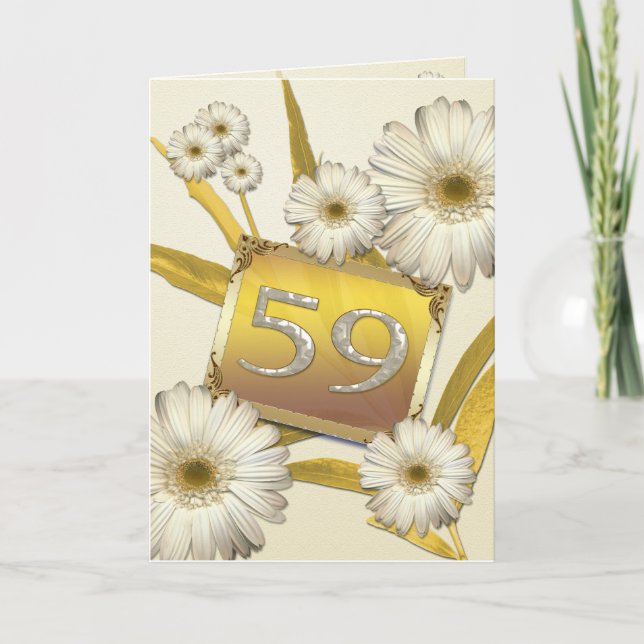 59:e födelsedagskortet med daisy. kort (Framsida)