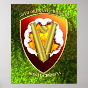 59:e ordnance Brigade Patch Poster