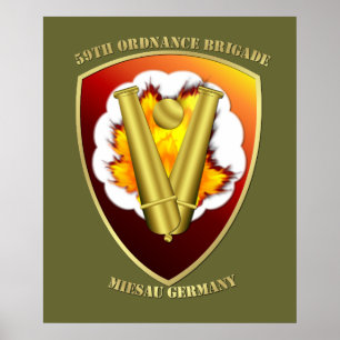 59:e ordnance Brigade Patch Poster