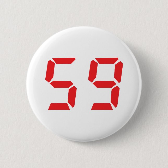 59 fifty-nine digitala röda ringklocka numrerar knapp (Framsida)