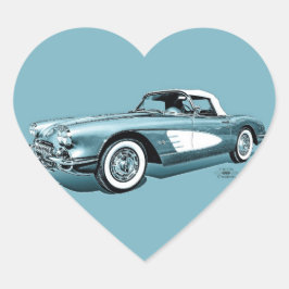 59 Korvette Hjärtformat Klistermärke