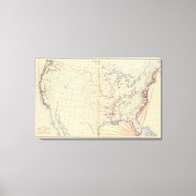 59 Navigerbara floder 1890 Canvastryck (Framsida)