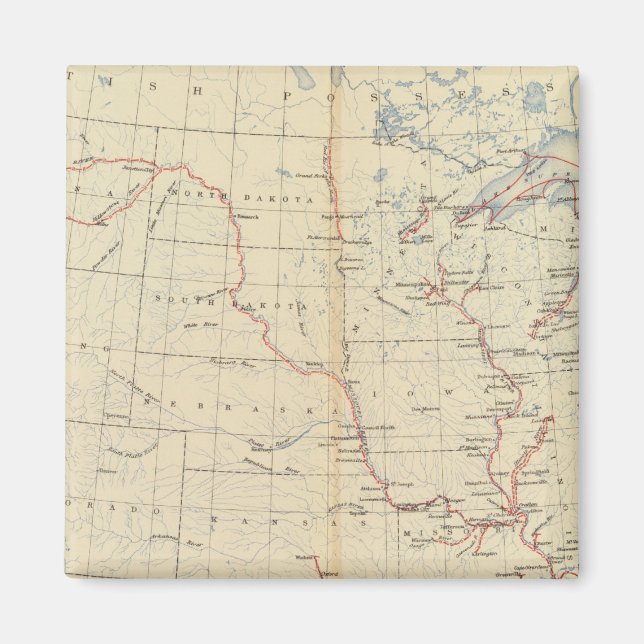 59 Navigerbara floder 1890 Magnet (Framsidan)