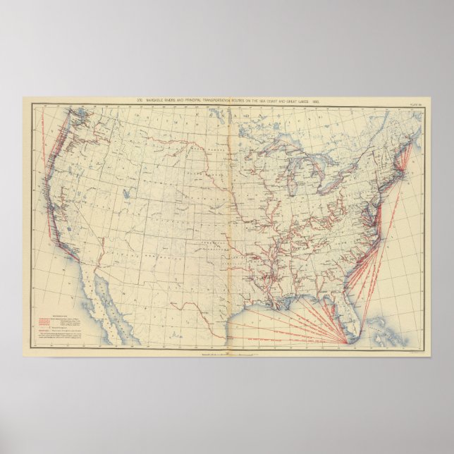 59 Navigerbara floder 1890 Poster (Framsidan)