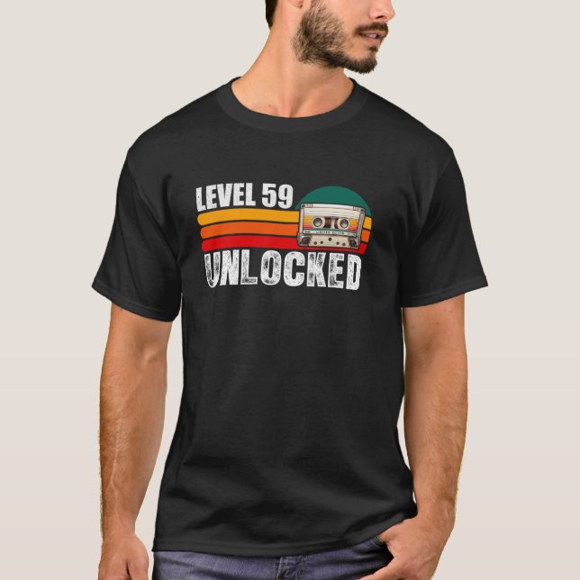 59 olåsta videospel på 59:e födelsedagen, långt S T Shirt (Framsida)
