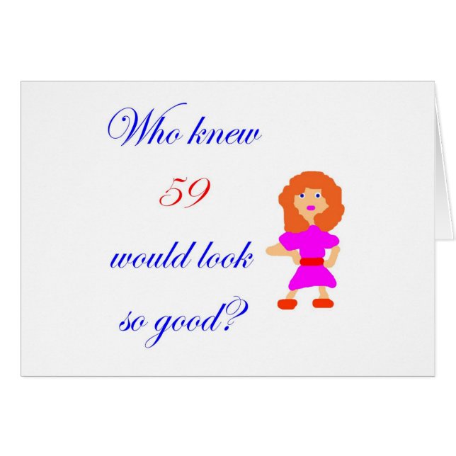 59 så bra Looks Hälsningskort (Framsidan Horizontal)